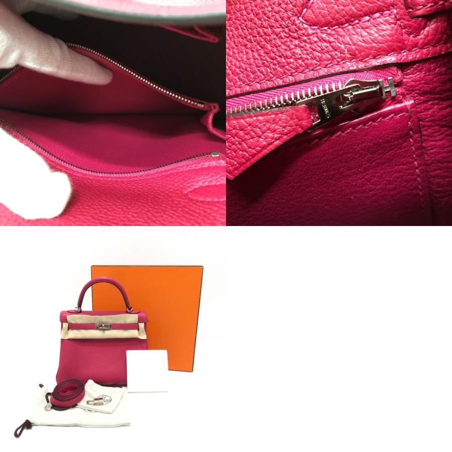 新品同様 HERMES エルメス ケリー25 2WAYバック ハンドバック ケリー ケリー25 ハンドバッグ ピンク レディース【中古】 | HERMES | 09