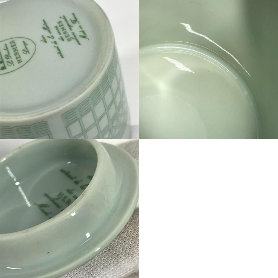 未使用 HERMES エルメス ピヴォワンヌ シュガーポット 砂糖 キッチン用品 調理器具 食器 小物入れ グリーン レディース【中古】 | HERMES | 09