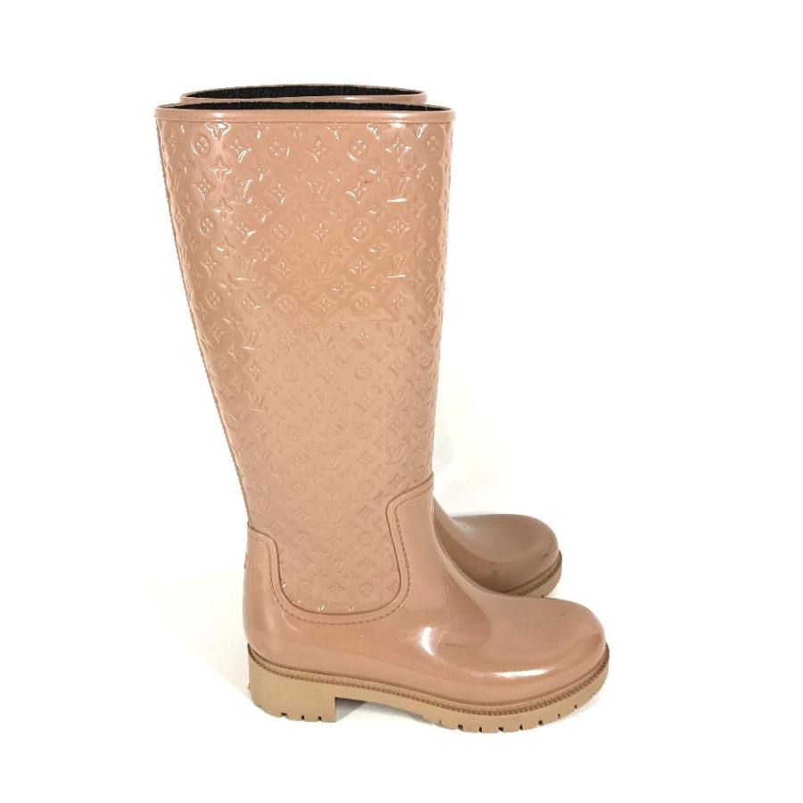 LOUIS VUITTON ルイヴィトン ロング レインブーツ 長靴 シューズ ロングブーツ モノグラム レインシューズ ベージュ レディース【中古】 | LOUIS VUITTON | 03