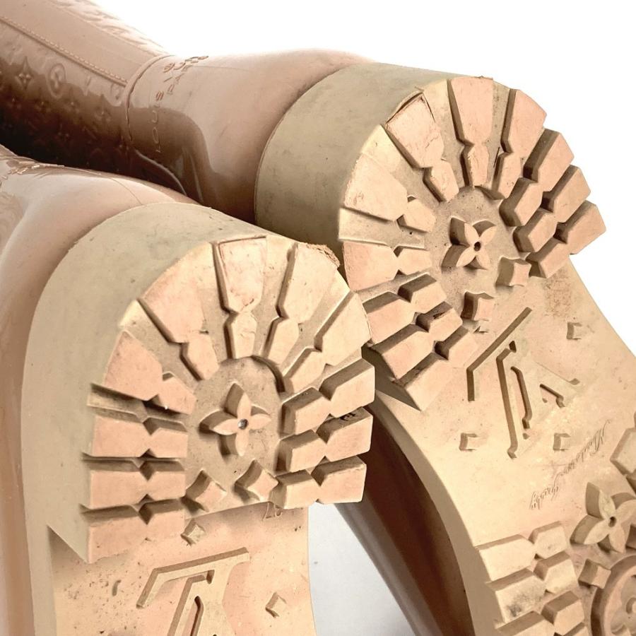 LOUIS VUITTON ルイヴィトン ロング レインブーツ 長靴 シューズ ロングブーツ モノグラム レインシューズ ベージュ レディース【中古】 | LOUIS VUITTON | 07