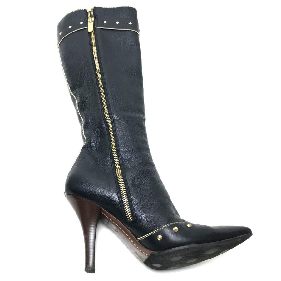 LOUIS VUITTON ルイ・ヴィトン ロングブーツ スハリ ブーツ スハリ・レザー ノワール ブラック レディース | LOUIS VUITTON | 02