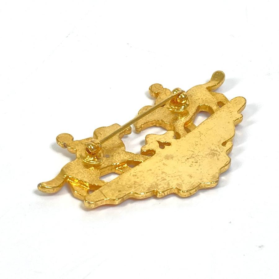 HERMES エルメス 犬と少女 七宝焼 ヴィンテージ ブローチ HERMES エルメス 七宝焼き 犬と少女 ヴィンテージ アクセサリー