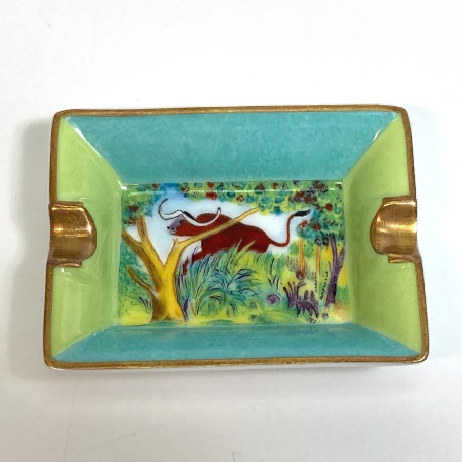 HERMES エルメス アフリカ ミニ アッシュトレイ セット 灰皿 陶器 マルチカラー ユニセックス【中古】未使用 | HERMES | 02
