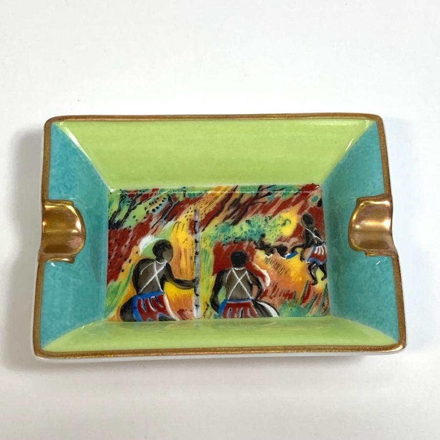 HERMES エルメス アフリカ ミニ アッシュトレイ セット 灰皿 陶器 マルチカラー ユニセックス【中古】未使用 | HERMES | 05