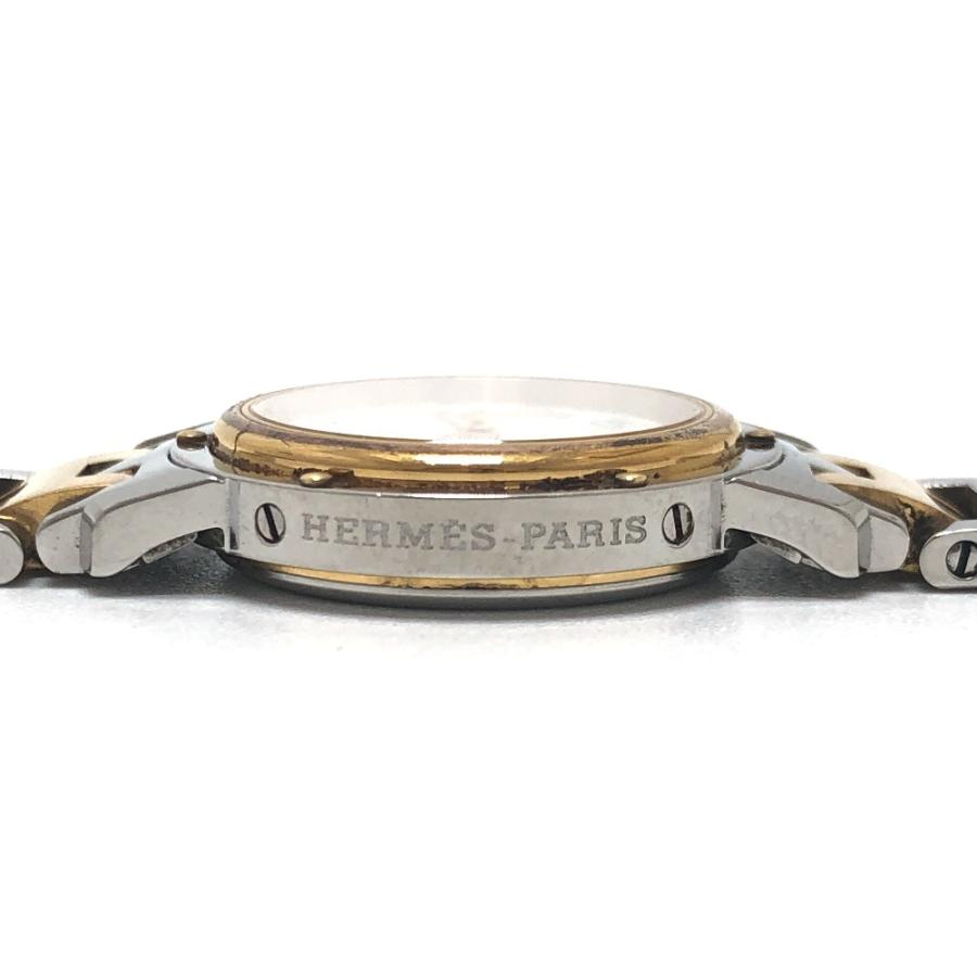 HERMES エルメス CL3.240 クリッパー クォーツ デイト ウォッチ ラウンドフェイス コンビ 腕時計 シルバー レディース【中古】 | HERMES | 07