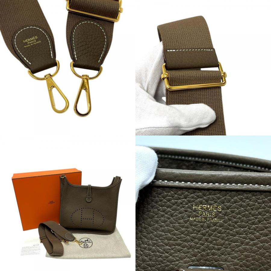 未使用 HERMES エルメス エブリン3PM トロワ 斜め掛け カバン バッグ ショルダーバッグ エトゥープ ブラウン レディース【中古】 | HERMES | 08