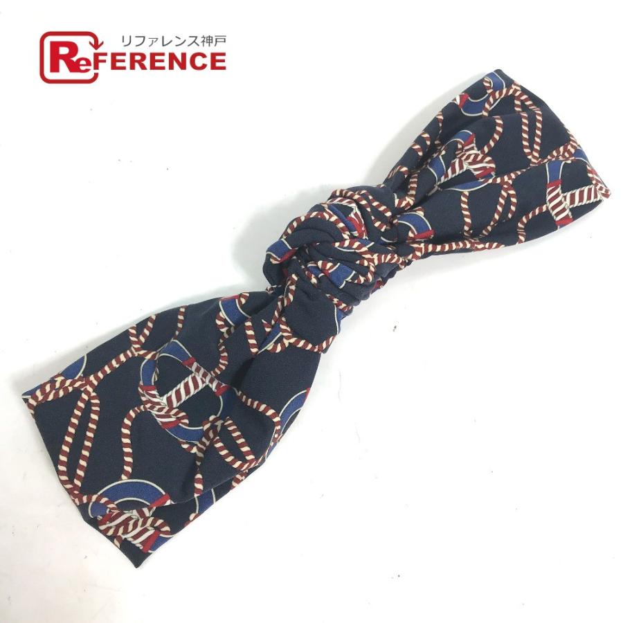 未使用 HERMES エルメス ヘッドバンド ヘアアクセサリー ヘアバンド ネイビー レディース【中古】 | HERMES