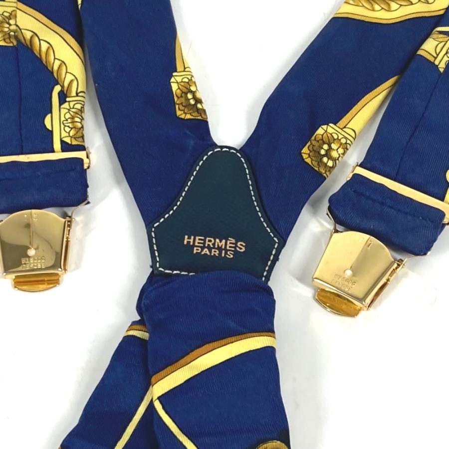 HERMES エルメス ヴィンテージ 総柄 アクセサリー サスペンダー