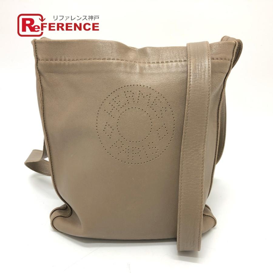 ブラウン ショルダーバッグ 二つ折り☆エトープ HERMES（エルメス） クルードセル ショルダーバッグ エトゥープ