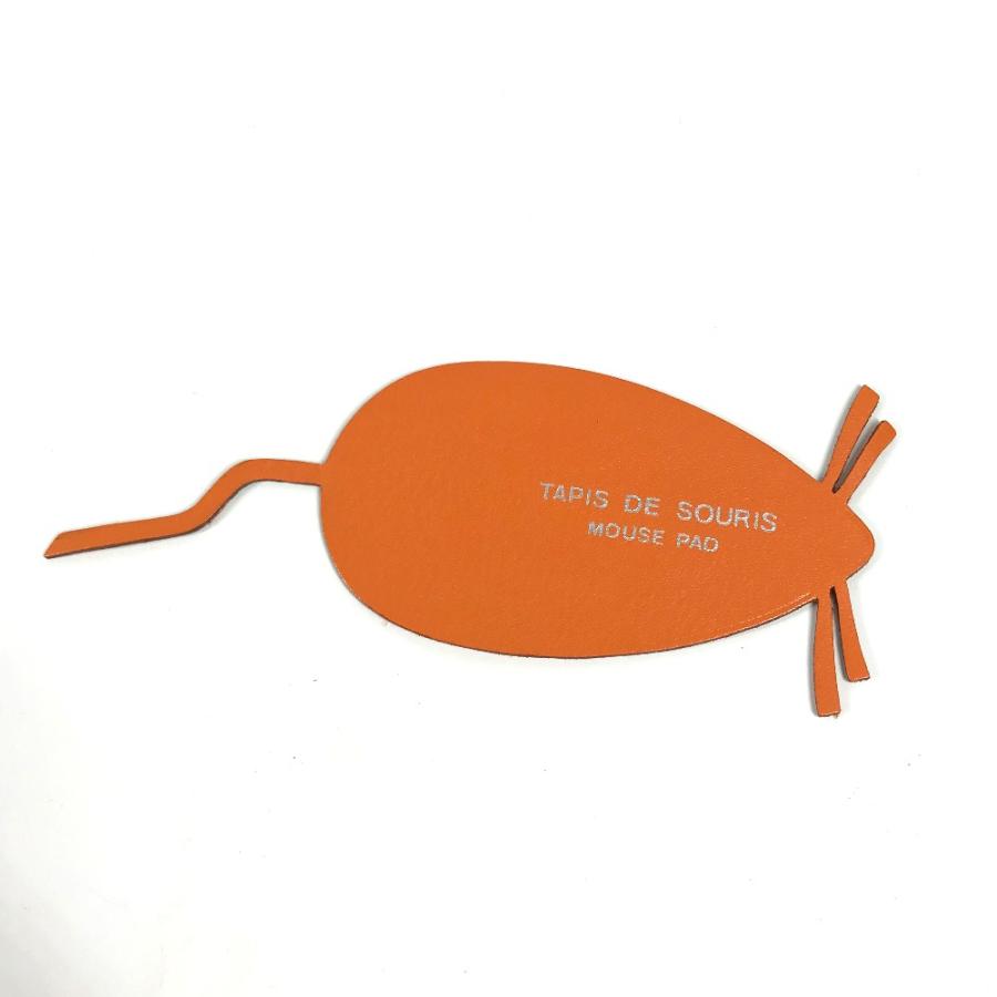 HERMES エルメス ロゴ マウスパッド バイカラー PC パソコン インテリア 雑貨 レッド レディース【中古】の画像