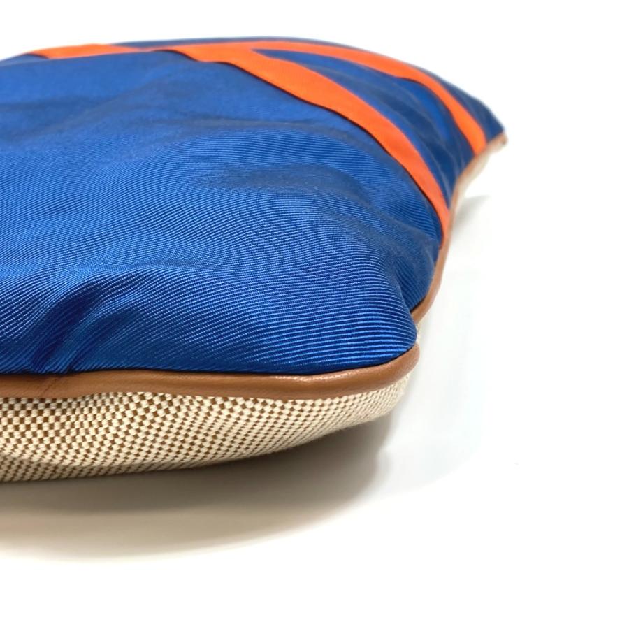 新品同様 HERMES エルメス Casaque カザック インテリア 雑貨 枕 ピロー 縦長 クッション ブルー ユニセックス【中古】 | HERMES | 04