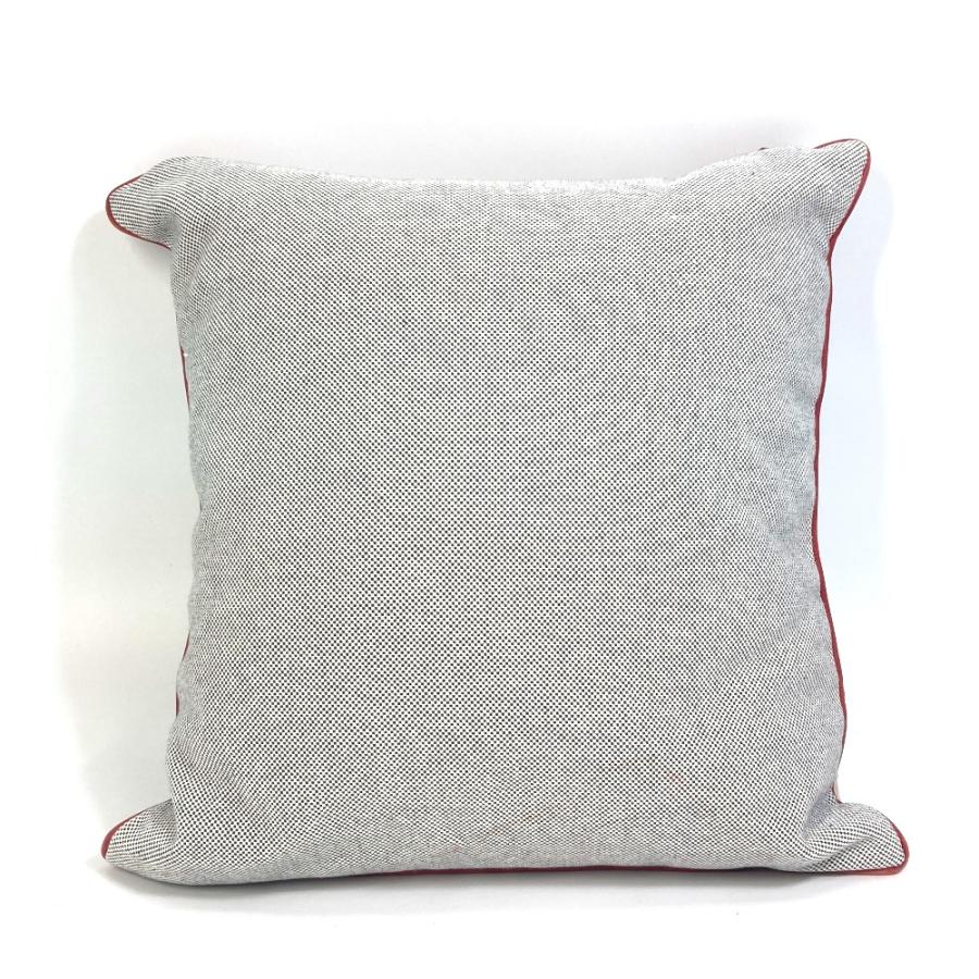 HERMES エルメス インテリア ピロー 枕 シェーヌダンクル クッション コットン ネイビー ユニセックス【中古】美品 | HERMES | 01