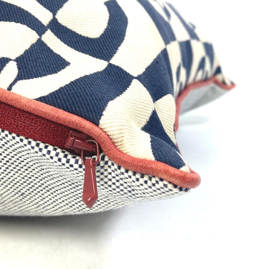 HERMES エルメス インテリア ピロー 枕 シェーヌダンクル クッション コットン ネイビー ユニセックス【中古】美品 | HERMES | 02