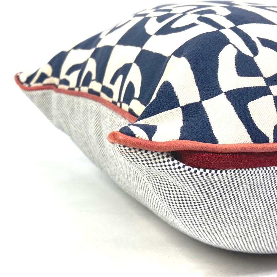 HERMES エルメス インテリア ピロー 枕 シェーヌダンクル クッション コットン ネイビー ユニセックス【中古】美品 | HERMES | 03