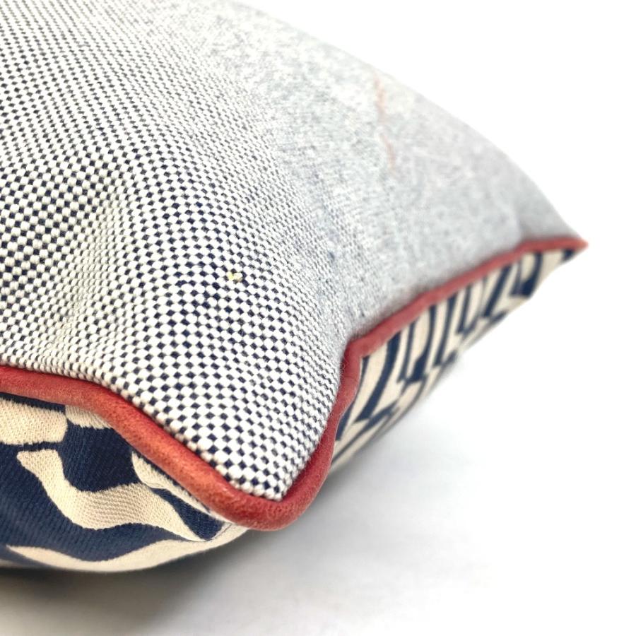 HERMES エルメス インテリア ピロー 枕 シェーヌダンクル クッション コットン ネイビー ユニセックス【中古】美品 | HERMES | 04