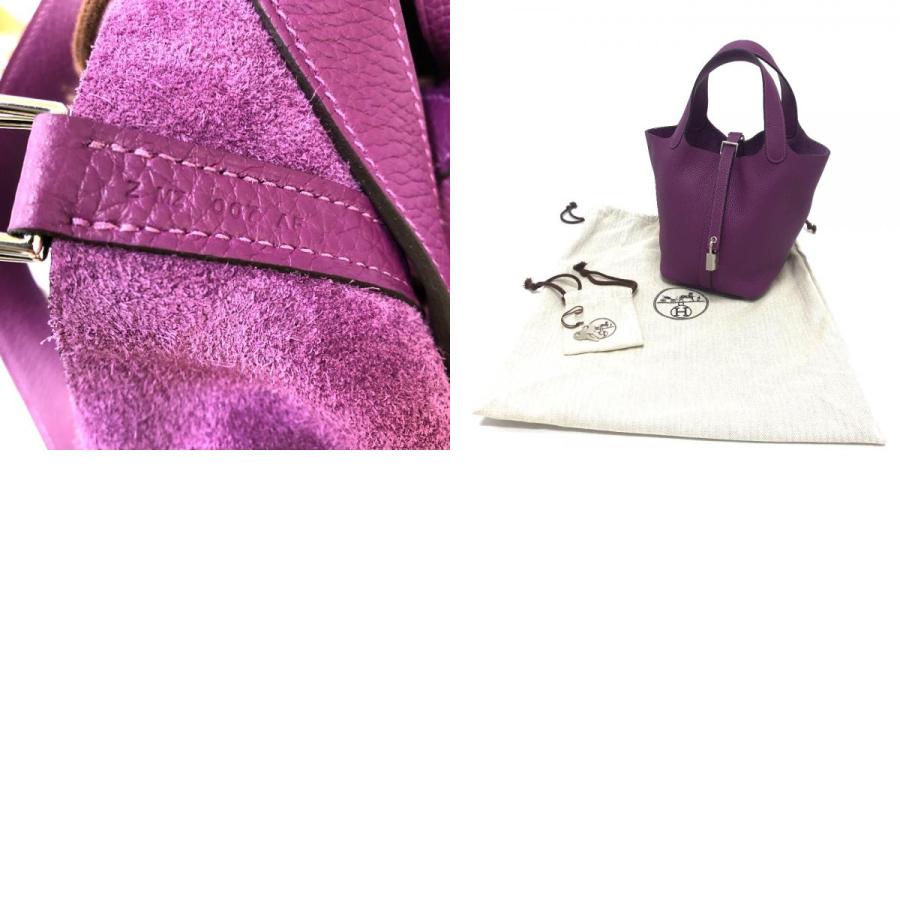 未使用 HERMES エルメス ピコタンロックPM ハンドバック バック カバン  ハンドバッグ アネモネ パープル レディース【中古】 | HERMES | 09