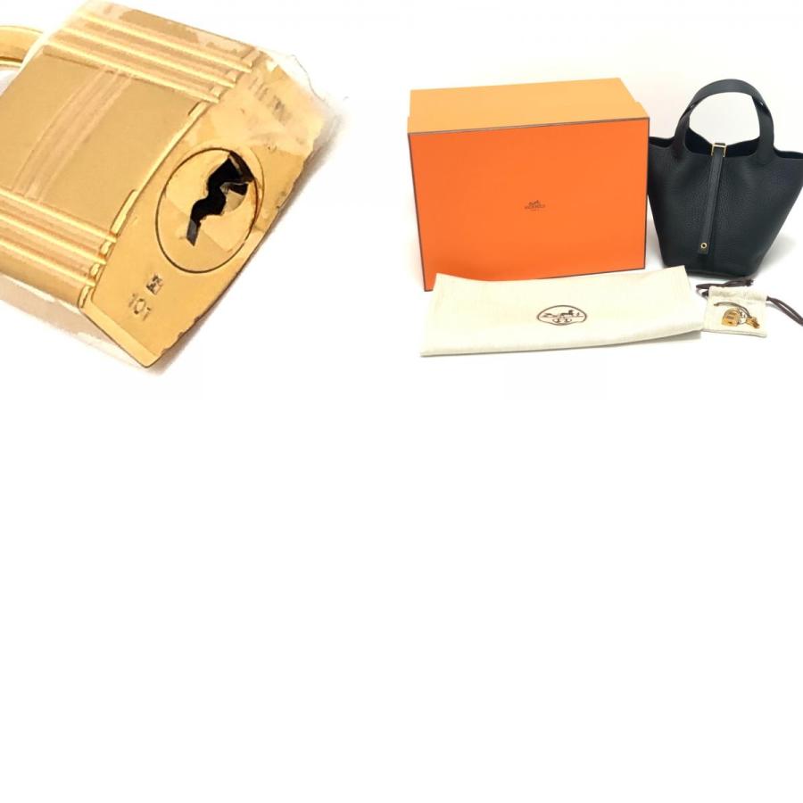 未使用 HERMES エルメス ピコタンロック PM ピコタンロックPM K刻 カバン ゴールド金具 ハンドバッグ ブラック レディース【中古】 | HERMES | 09
