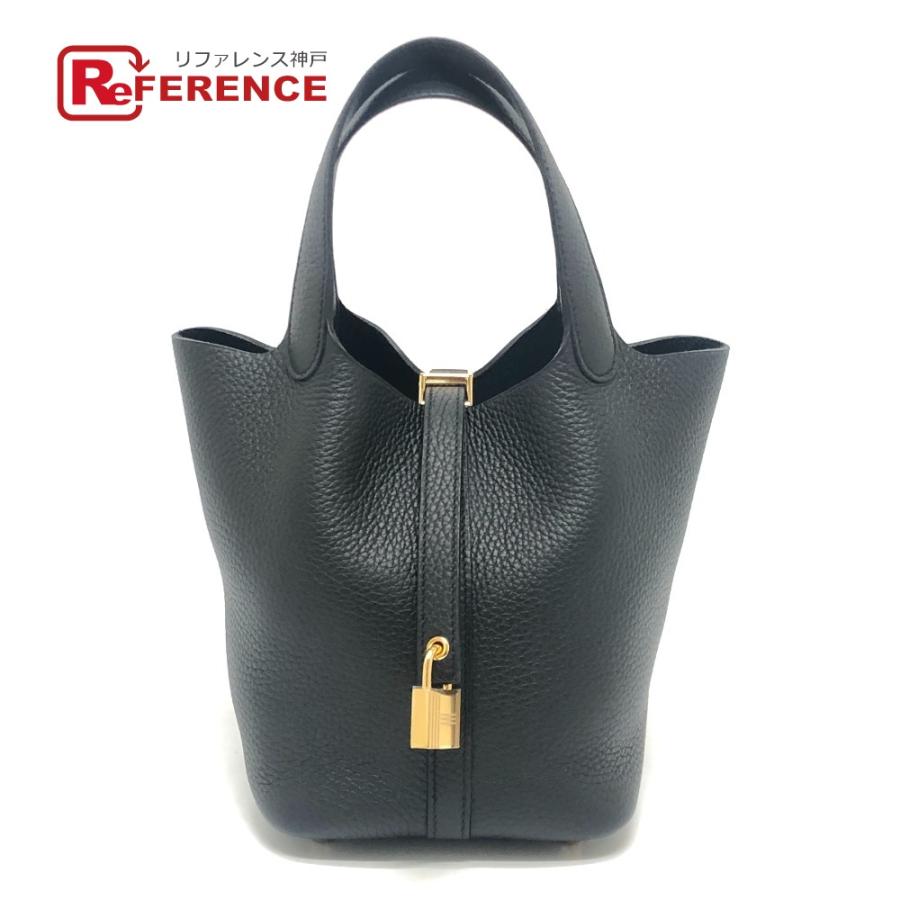 未使用 HERMES エルメス ピコタンロックPM ピコタンロック PM K刻 カバン ゴールド金具 ハンドバッグ ブラック レディース【中古】 | HERMES
