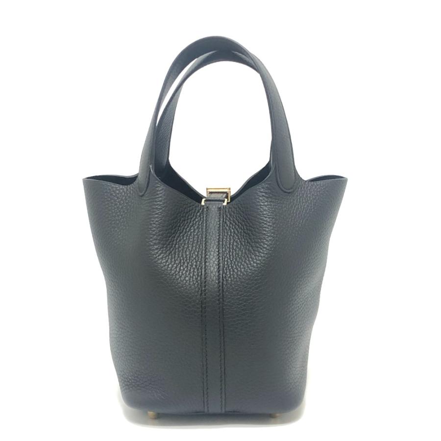 未使用 HERMES エルメス ピコタンロックPM ピコタンロック PM K刻 カバン ゴールド金具 ハンドバッグ ブラック レディース【中古】 | HERMES | 01