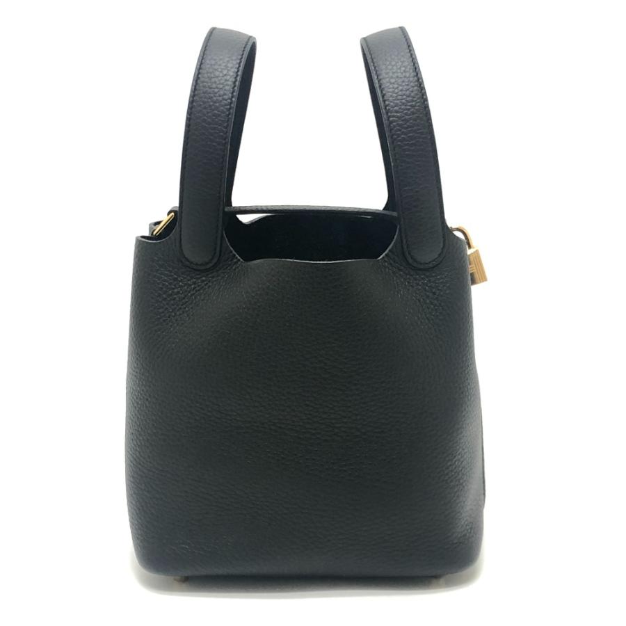 未使用 HERMES エルメス ピコタンロックPM ピコタンロック PM K刻 カバン ゴールド金具 ハンドバッグ ブラック レディース【中古】 | HERMES | 02