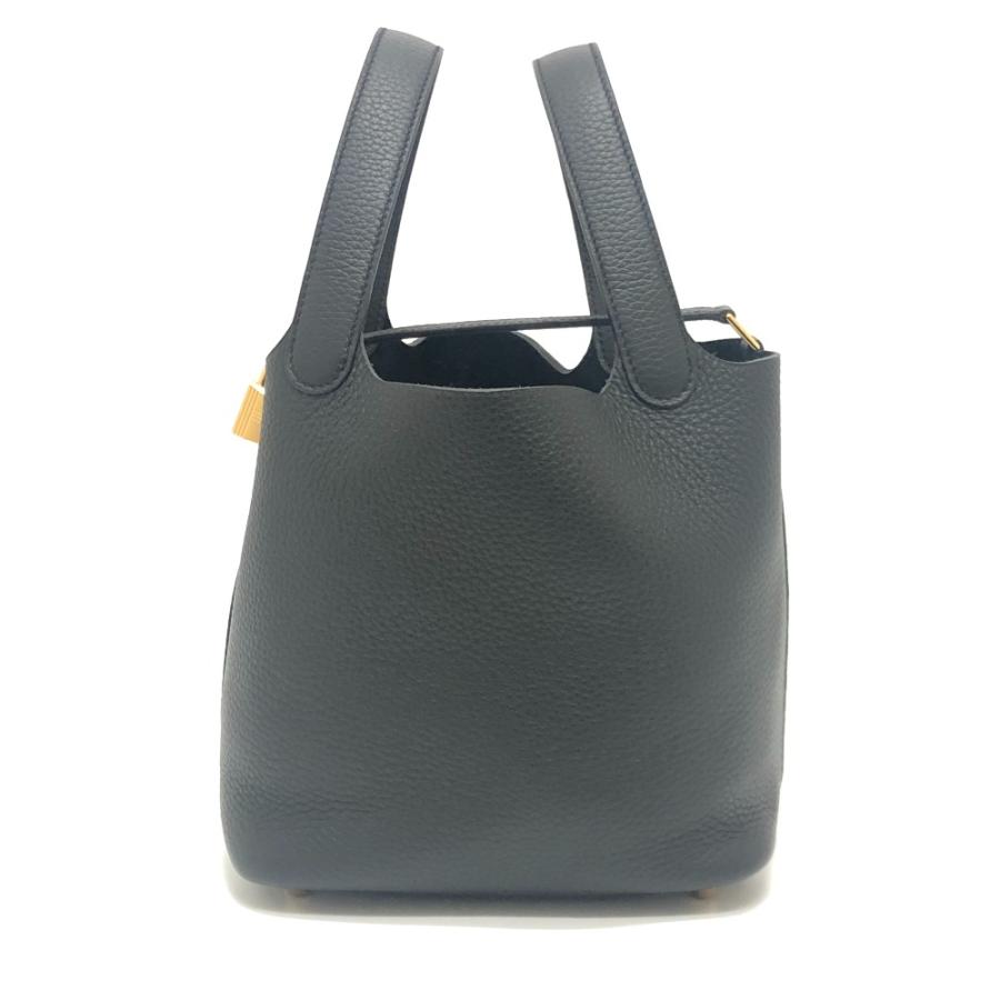 未使用 HERMES エルメス ピコタンロックPM ピコタンロック PM K刻 カバン ゴールド金具 ハンドバッグ ブラック レディース【中古】 | HERMES | 03
