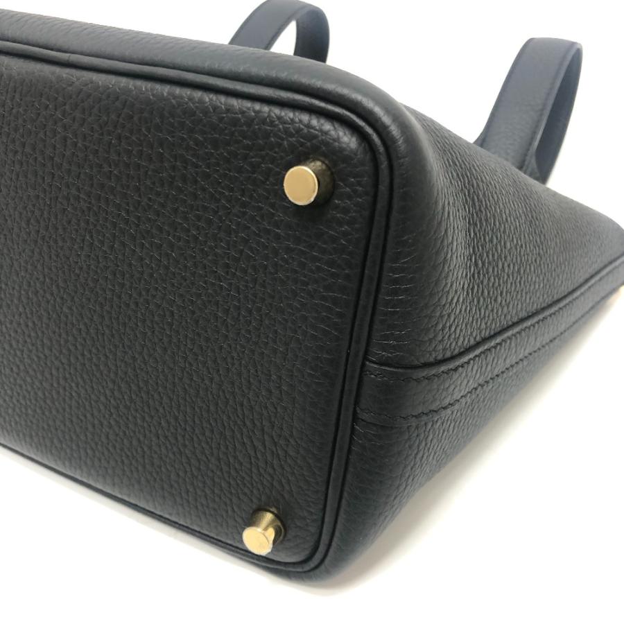 未使用 HERMES エルメス ピコタンロックPM ピコタンロック PM K刻 カバン ゴールド金具 ハンドバッグ ブラック レディース【中古】 | HERMES | 06