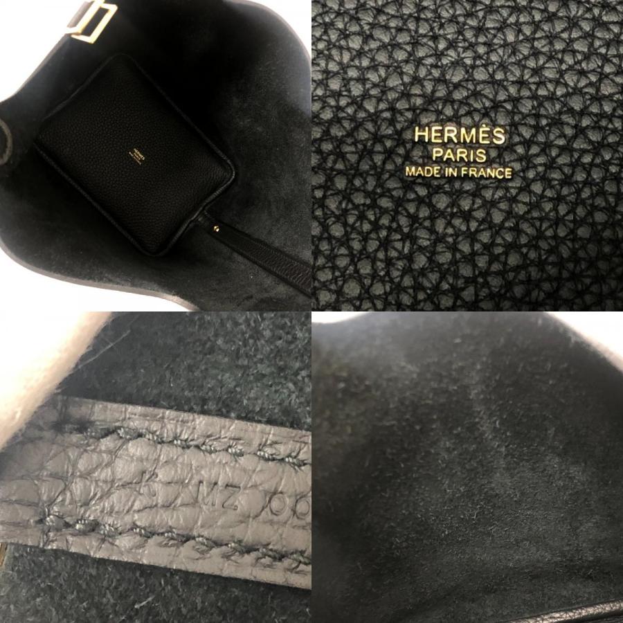 未使用 HERMES エルメス ピコタンロックPM ピコタンロック PM K刻 カバン ゴールド金具 ハンドバッグ ブラック レディース【中古】 | HERMES | 08