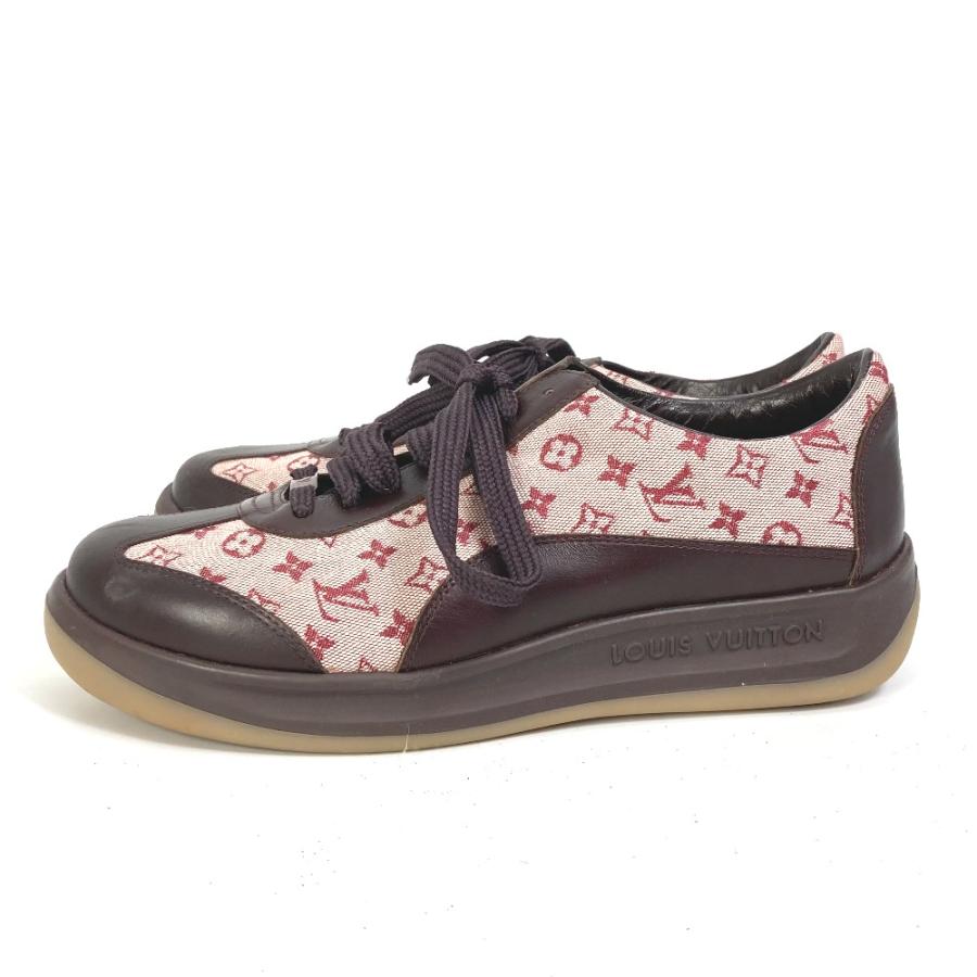 ヴィトン モノグラム ミニ キャンバス スニーカー ネイビー