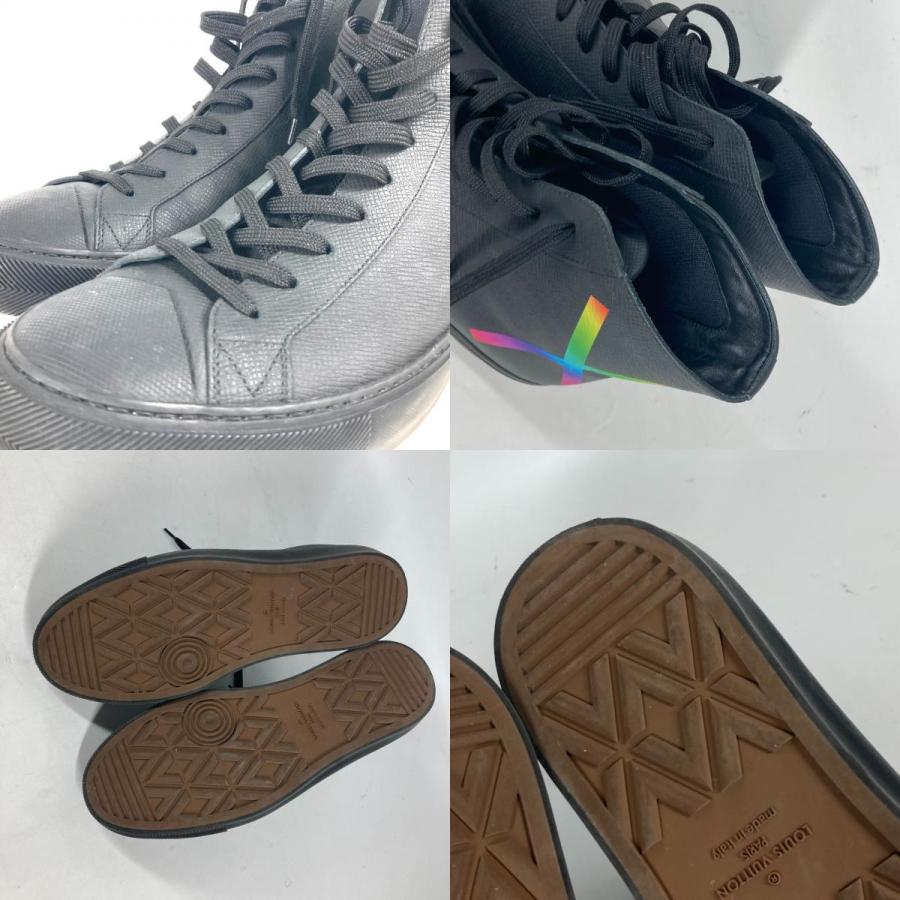LOUIS VUITTON ルイヴィトン ロゴ 靴 シューズ 紐 ハイカットスニーカー レインボー スニーカー ブラック メンズ【中古】 | LOUIS VUITTON | 07