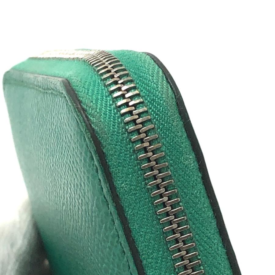 HERMES エルメス アザップコンパクト・シルクイン ラウンド ウォレット 2つ折り財布 ヴェールジェイド グリーン レディース【中古】 | HERMES | 06