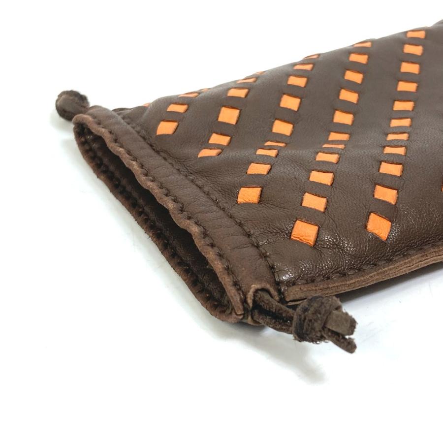 HERMES エルメス ポシェットピローPM 巾着 ポーチ アニョーミロ ブラウン レディース【中古】 | HERMES | 04