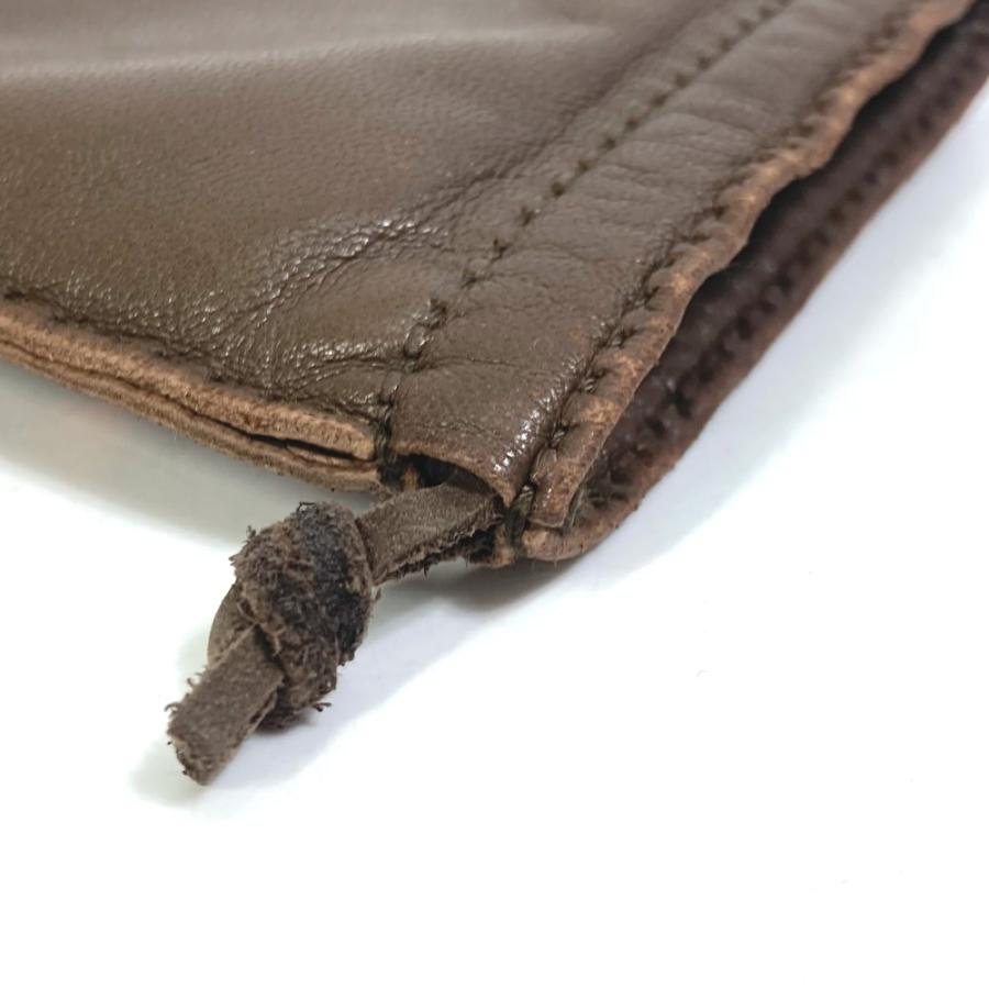 HERMES エルメス ポシェットピローPM 巾着 ポーチ アニョーミロ ブラウン レディース【中古】 | HERMES | 06