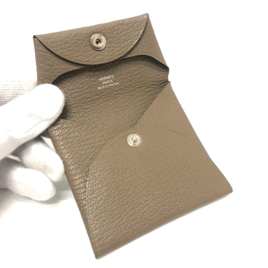 HERMES エルメス バスティア 小銭入れ 財布 ウォレット コインケース エトゥープ ベージュ レディース【中古】 | HERMES | 06