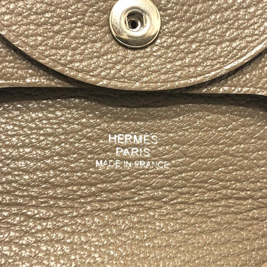 HERMES エルメス バスティア 小銭入れ 財布 ウォレット コインケース エトゥープ ベージュ レディース【中古】 | HERMES | 07