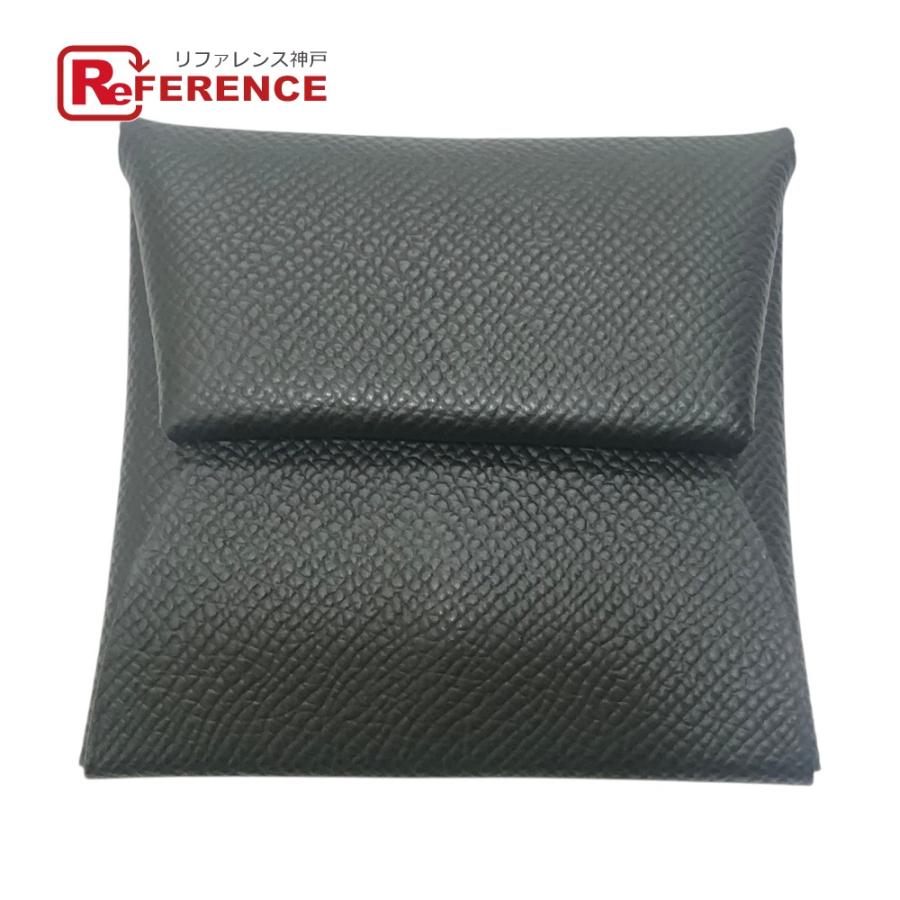 新品同様 HERMES エルメス バスティア 財布 小銭入れ スクエア コインケース シルバー金具 ブラック レディース【中古】 | HERMES
