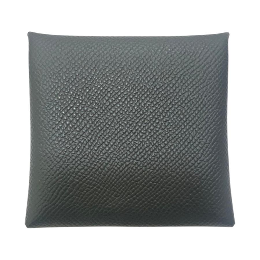 新品同様 HERMES エルメス バスティア 財布 小銭入れ スクエア コインケース シルバー金具 ブラック レディース【中古】 | HERMES | 01