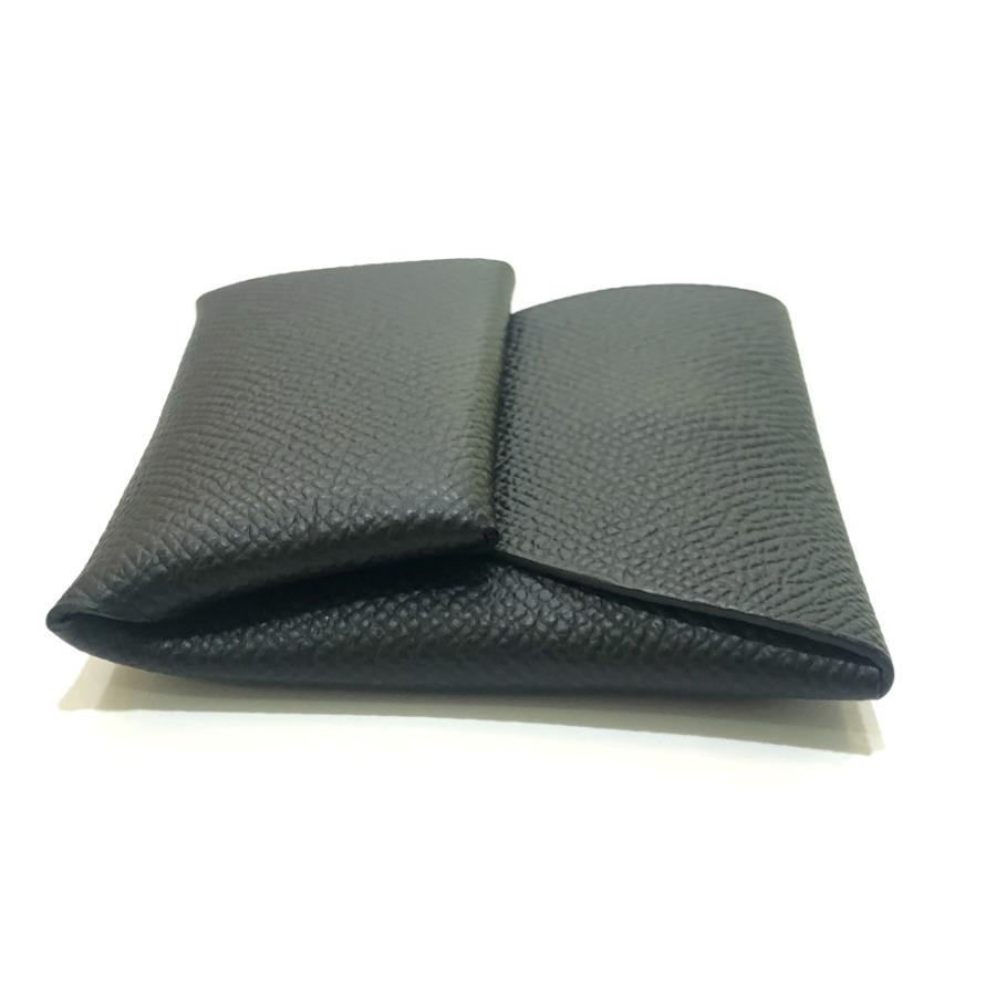 新品同様 HERMES エルメス バスティア 財布 小銭入れ スクエア コインケース シルバー金具 ブラック レディース【中古】 | HERMES | 03