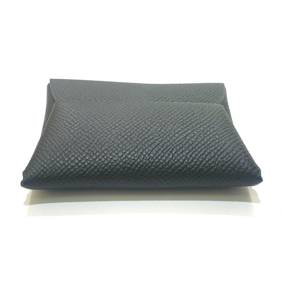 新品同様 HERMES エルメス バスティア 財布 小銭入れ スクエア コインケース シルバー金具 ブラック レディース【中古】 | HERMES | 05