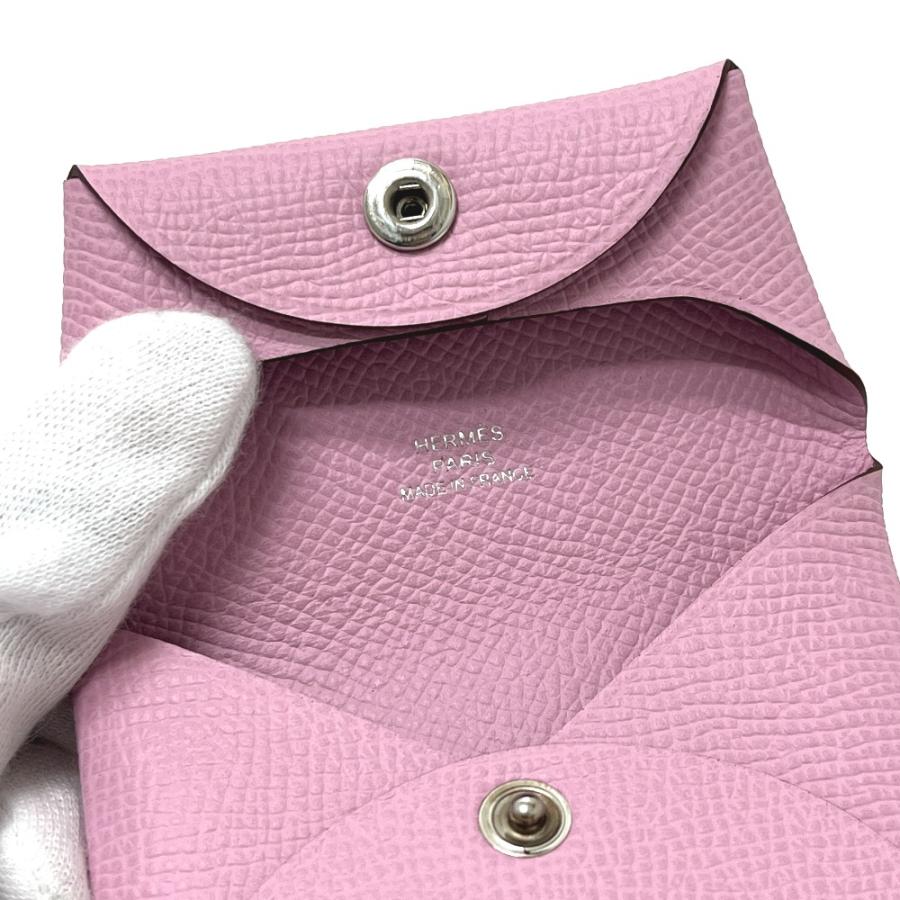 未使用 HERMES エルメス バスティア 財布 小銭入れ ミニポーチ 小物入れ コインケース モーヴシルベストル ピンク レディース【中古】 | HERMES | 07