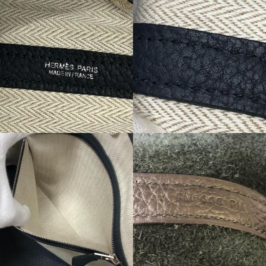 新品同様 HERMES エルメス ガーデンパーティTPM ネゴンダ  ハンドバック トートバッグ ショルダーバッグ ハンドバッグ ブラック【中古】 | HERMES | 09