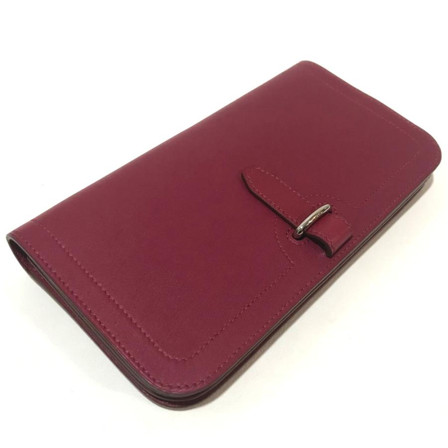 新品同様 HERMES エルメス バイカー 長財布 スイフト アルゲンテ パル ルビス Q□刻 レディース | HERMES | 01