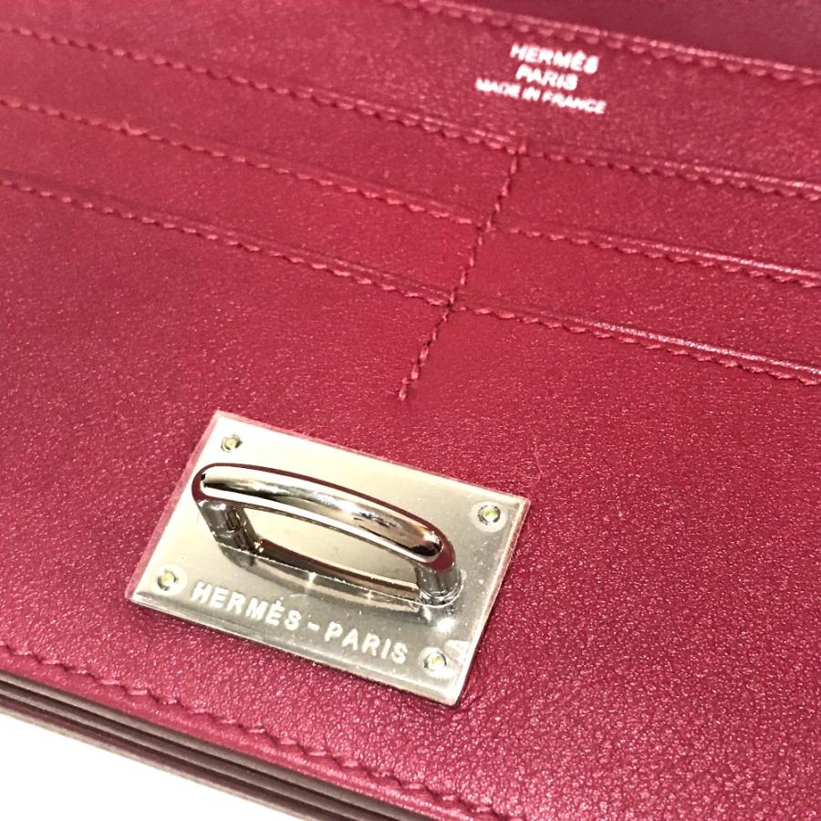 新品同様 HERMES エルメス バイカー 長財布 スイフト アルゲンテ パル ルビス Q□刻 レディース | HERMES | 07