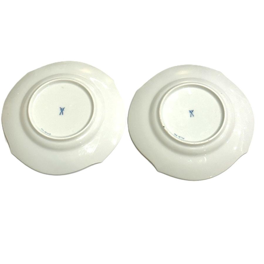 Meissen マイセン 花柄 2枚セット お皿 ホワイト ユニセックス【中古】の画像