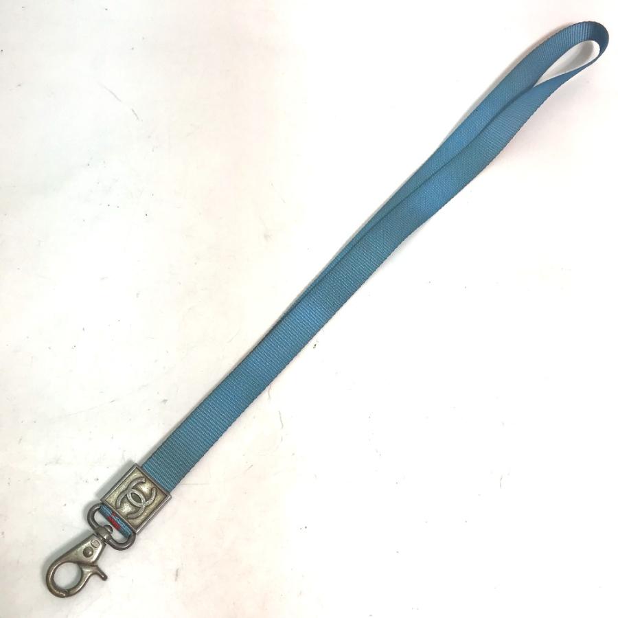 CHANEL シャネル 02S CC ココマーク ネックストラップ  スポーツライン  ストラップ ブルー レディース【中古】 | CHANEL | 05