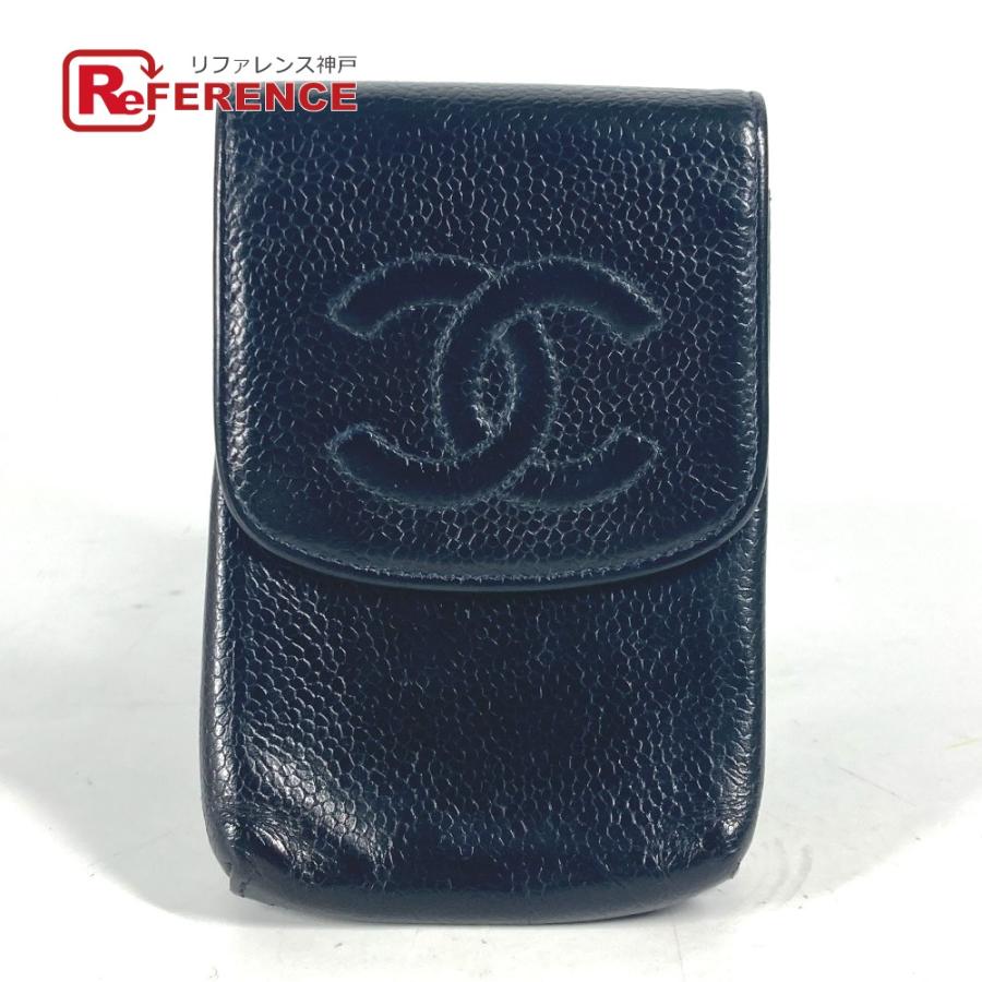 CHANEL シャネル A13511 CC ココマーク ロゴ タバコケース ポーチ 小物入れ シガレットケース ブラック レディース【中古】 | CHANEL
