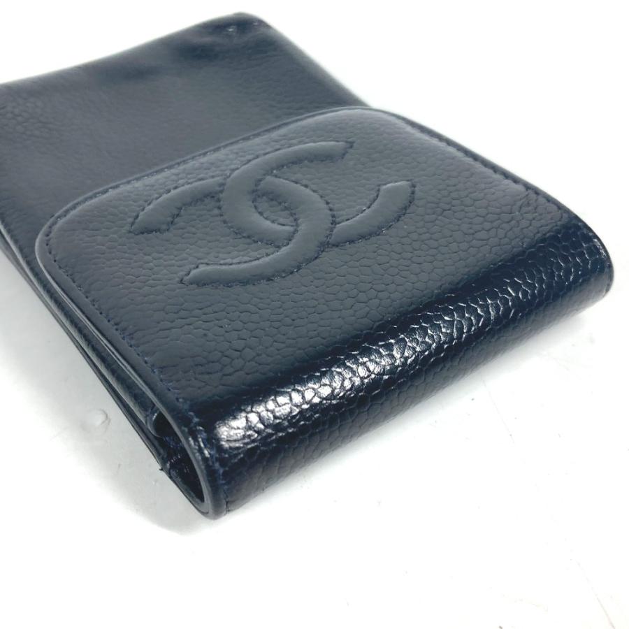 CHANEL シャネル A13511 CC ココマーク ロゴ タバコケース ポーチ 小物入れ シガレットケース ブラック レディース【中古】 | CHANEL | 03