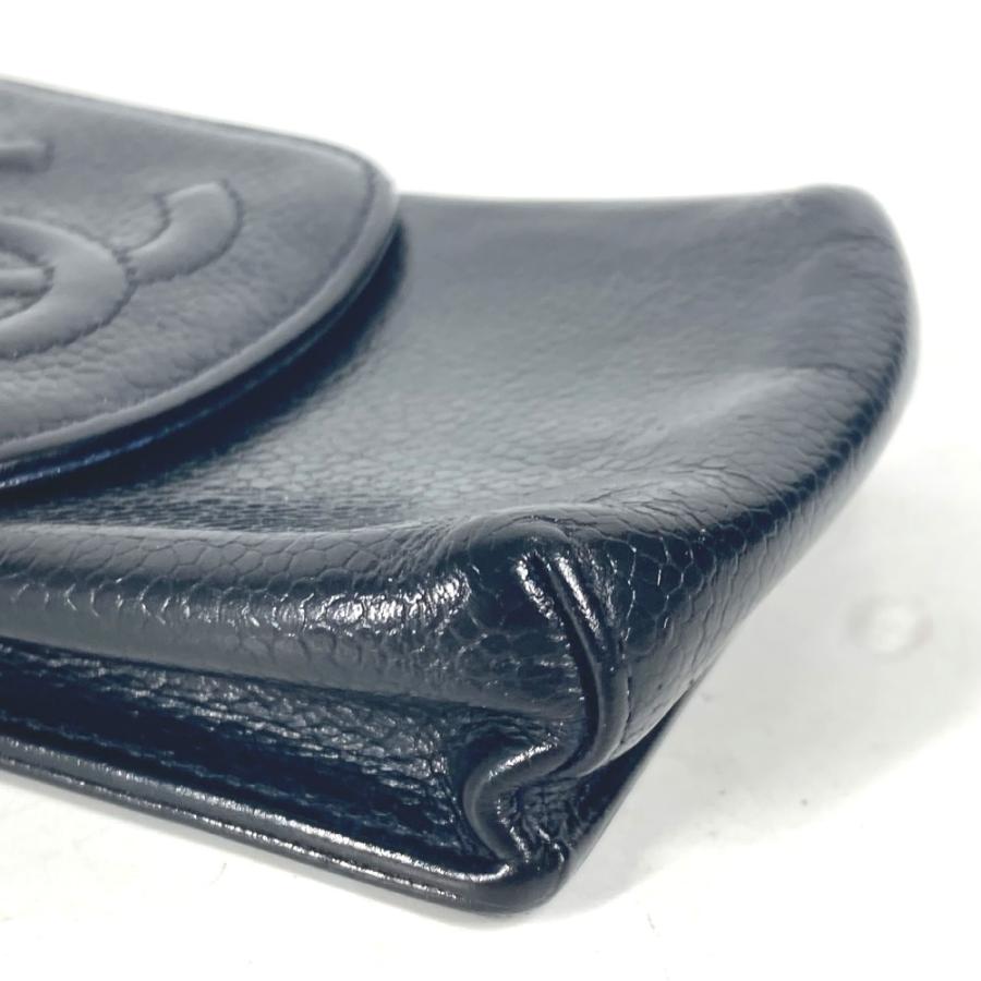 CHANEL シャネル A13511 CC ココマーク ロゴ タバコケース ポーチ 小物入れ シガレットケース ブラック レディース【中古】 | CHANEL | 04