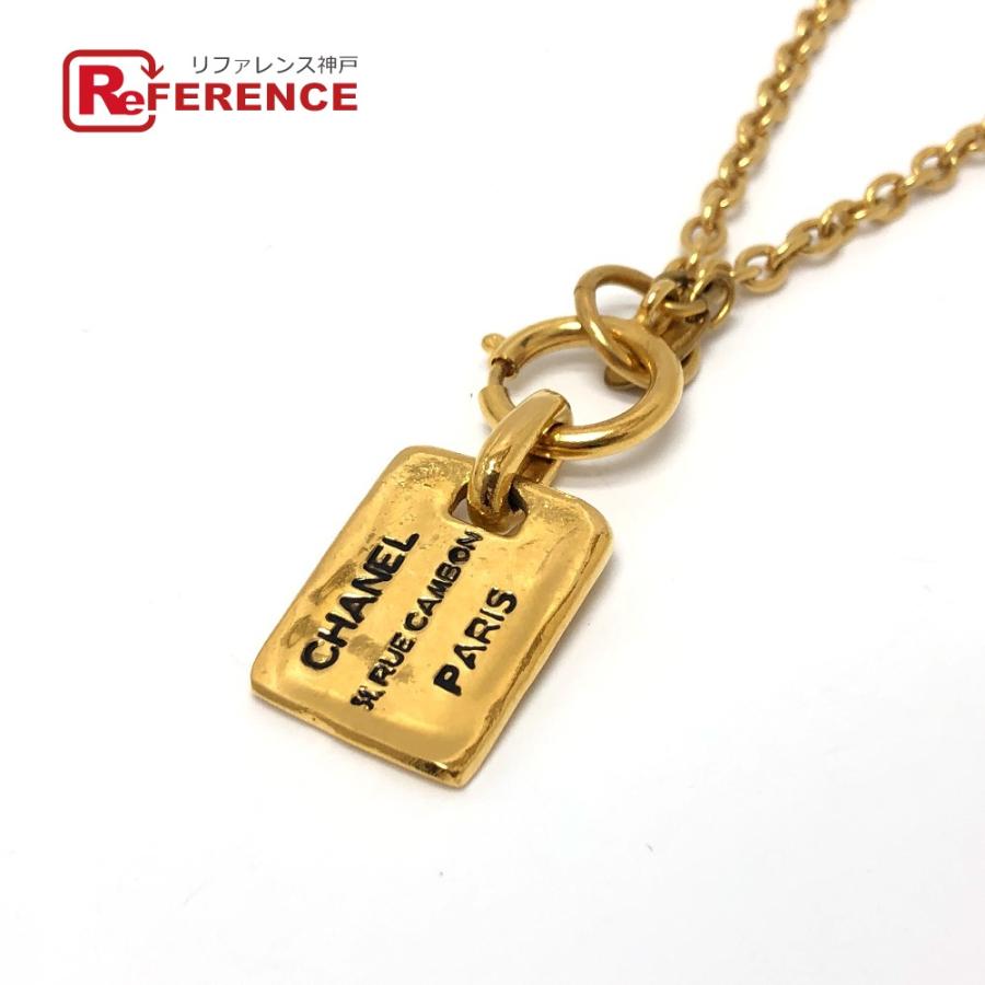 CHANEL シャネル タグ プレート ネックレス ゴールド レディース【中古】 | CHANEL