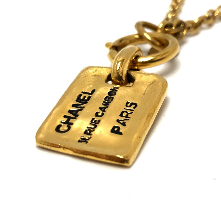 CHANEL シャネル タグ プレート ネックレス ゴールド レディース【中古】 | CHANEL | 03