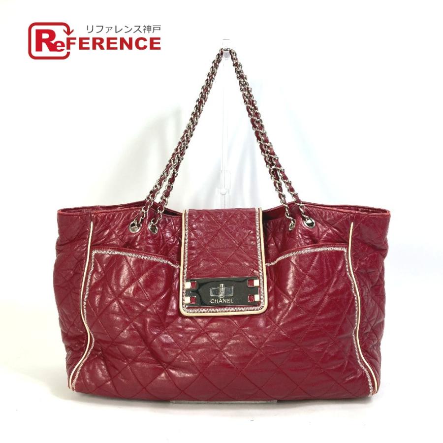 CHANEL シャネル キルティング 肩掛け 2.55 マトラッセ Wチェーン  